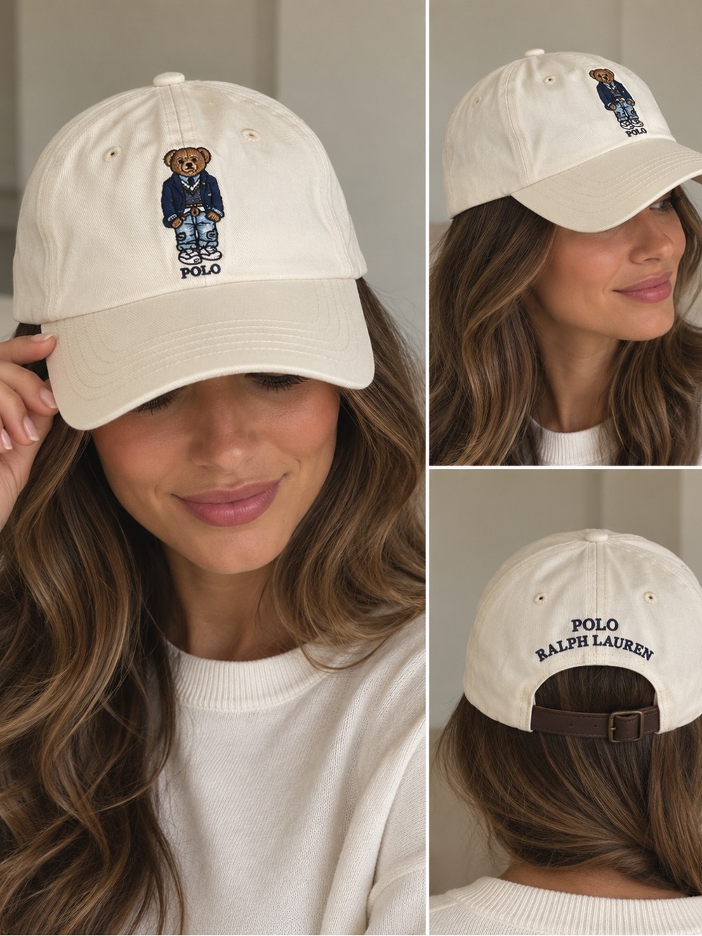 Polo Ralph Lauren Cream Classic Sport Cap